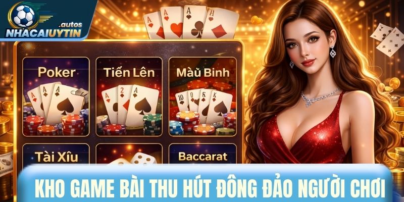 Kho game bài thu hút đông đảo người tham gia